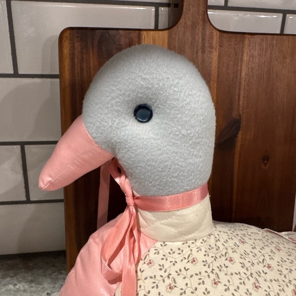 Vintage Farmhouse Quilted Mallard Duck Door Stopper Weighted Bottom - Picture 4 of 9